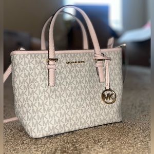 Cream & Pink Michael Kors Purse
